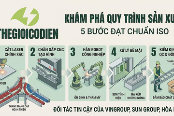Quy trình sản xuất thang máng cáp 5 bước chuẩn ISO